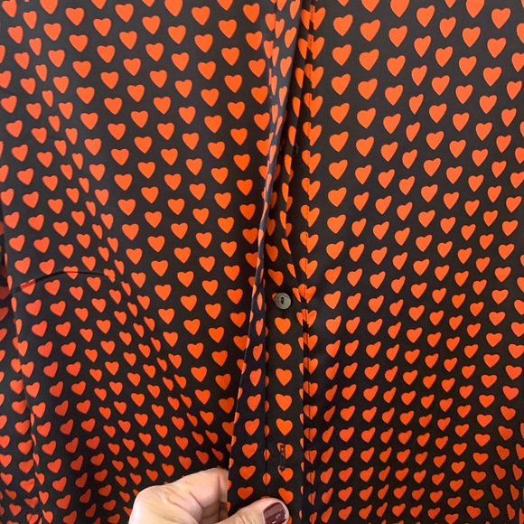 ACOA Collection Heart Pattern Blouse - Picture 4 of 7